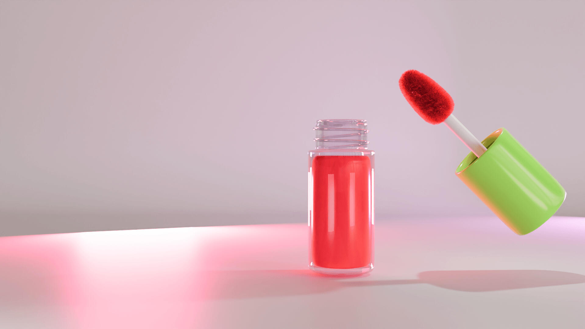 3D lipstick makeup (box modeling, Blender)